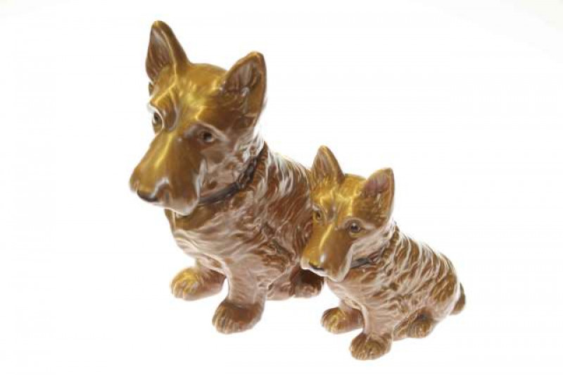 Two Sylvac terrier models (a/f)