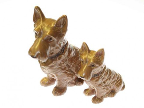 Two Sylvac terrier models (a/f)