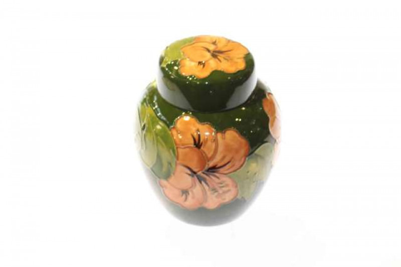 Moorcroft 'Hibiscus' ginger jar and cover