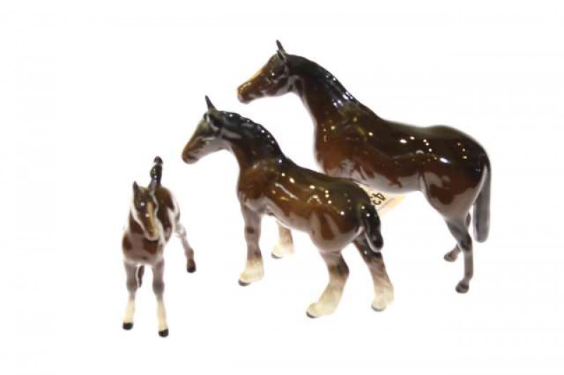Beswick horse, Royal Doulton horse and another horse (3)