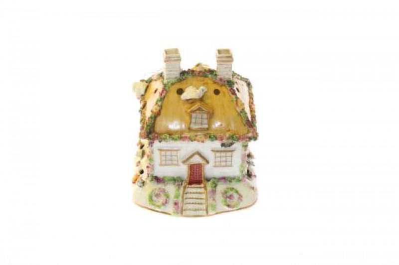 Staffordshire cottage pastille burner, 19th Century