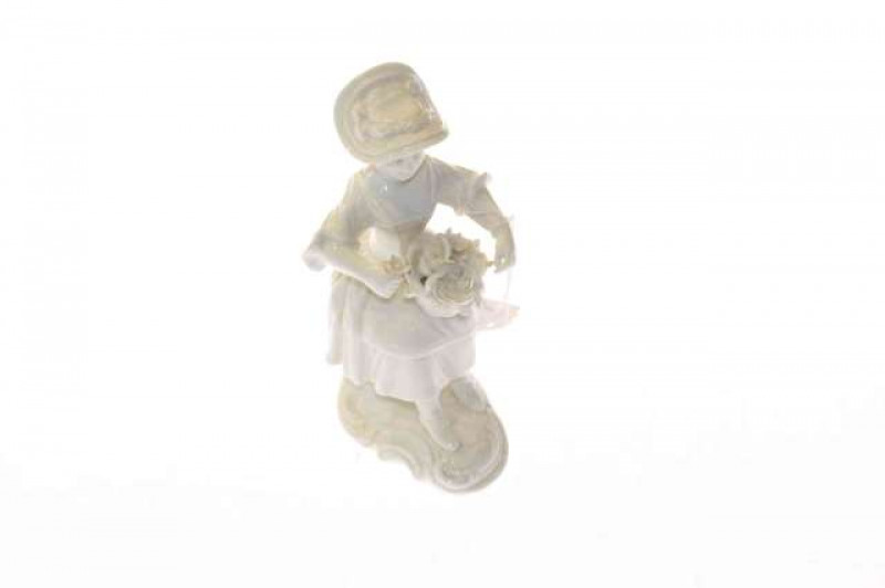 French porcelain figure, possibly Orleans or Mennecy