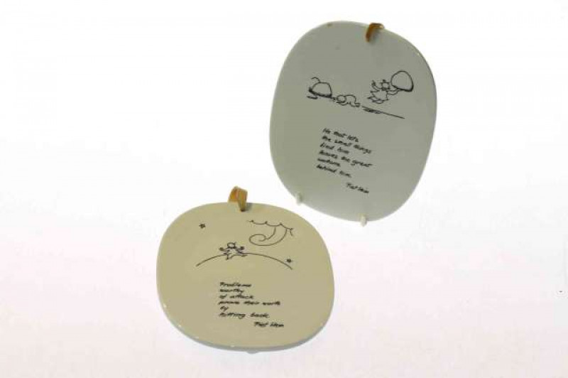 Pair of Royal Copenhagen Piet Hein plaques