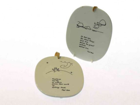 Pair of Royal Copenhagen Piet Hein plaques