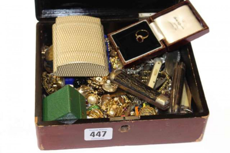 Box of costume jewellery
