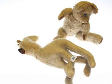 Two vintage soft toys