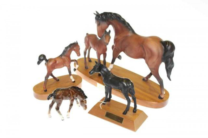 Four Beswick and Doulton horses