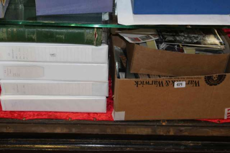 Mix of stamps, packs, first day covers, mint pre-paid stationery in two large files and an album with mint pre-decimal stamps