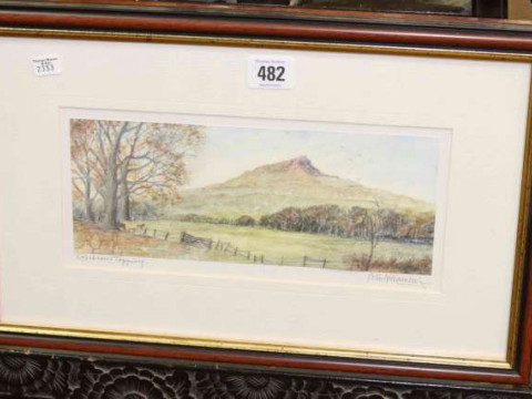 Colin Williamson, Roseberry Topping, signed in pencil in the margin, watercolour,...