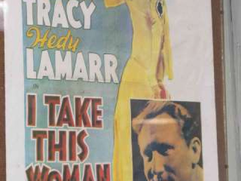 Film poster, Spencer Tracy and Hedy Lamarr in I Take This Woman