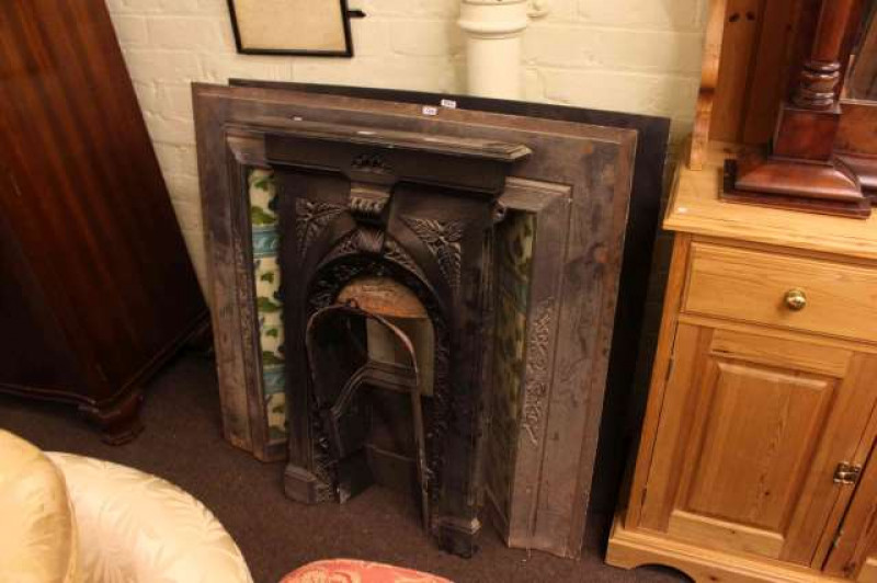 Two cast tiled fireplaces and cast bedroom fireplace (3)