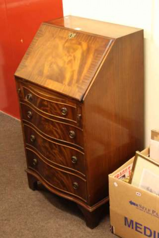 Bevan & Funnell Reprodux four drawer mahogany bureau