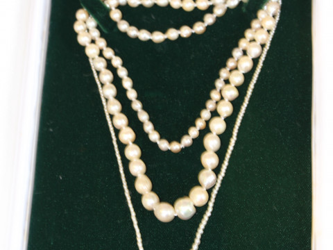 Two cultured pearl necklaces