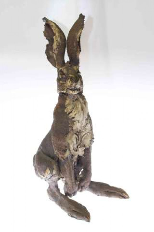 Large clay hare by David Cooke