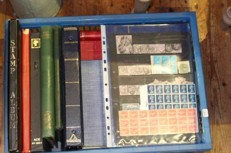 Various stock books and albums of mainly GB stamps