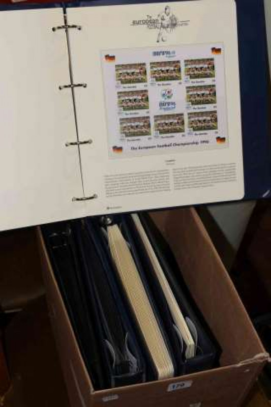 Five albums of Euro '96, Wolrd Cup 2006, Dawn Covers and football stamps and covers