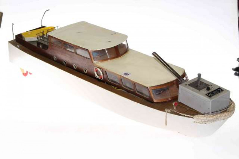 Model boat with remote control