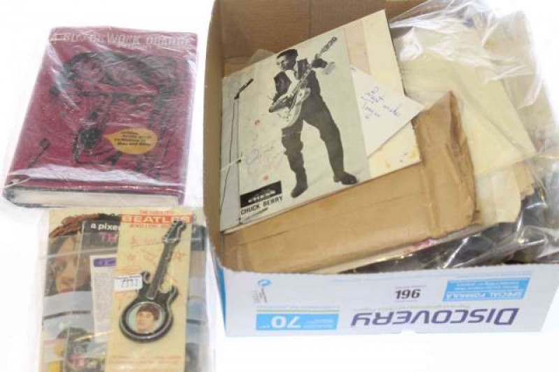 Two Super 8 film reels, volumes of The Clockwork Orange and The Rolling Stone and ephemera