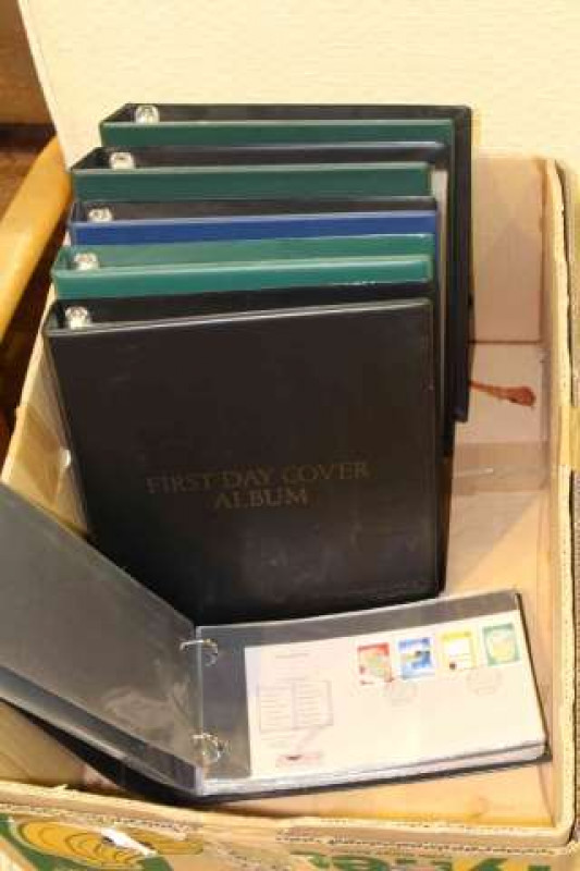 First day covers in six albums