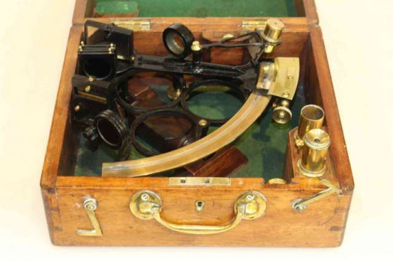 Boxed sextant by Frederick Priester, Kjobenham