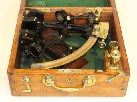 Boxed sextant by Frederick Priester, Kjobenham