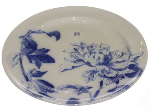George Jones large blue and white charger