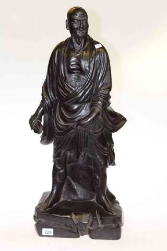 Large carved wood Chinaman, 65cm