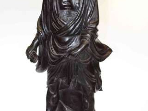 Large carved wood Chinaman, 65cm