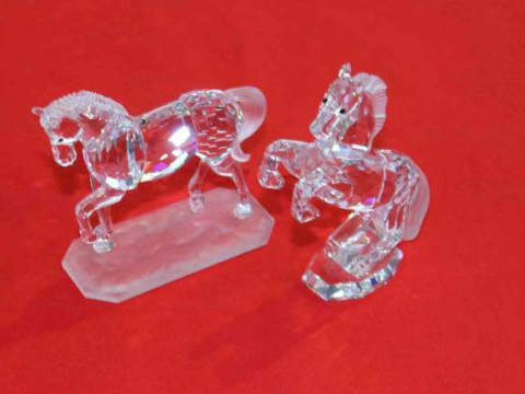 Two Swarovski boxed models, White Stallion and Arab Horse The Stallion