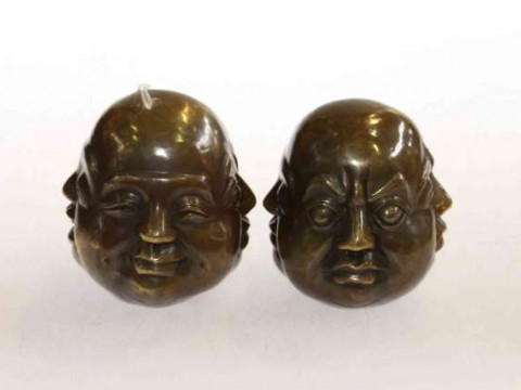Pair of four face 'Buddhas'