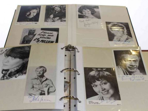 Two albums of autographed photographs, TV stars etc.