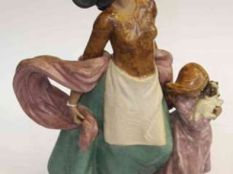 Large Lladro figure group, 'Waiting for Father'