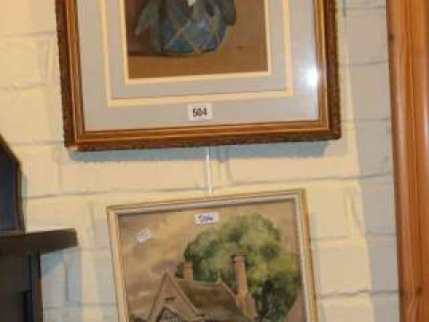 Still Life watercolour and farmhouse watercolour (2)