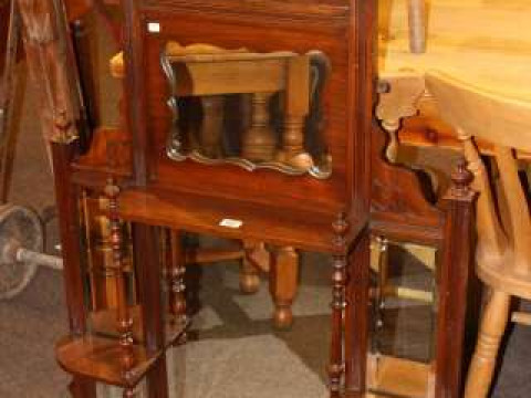 Victorian walnut framed overmantel mirror