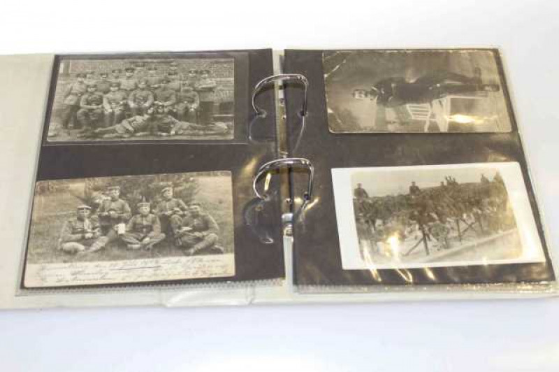 Album of WWI German military postcards and photographs