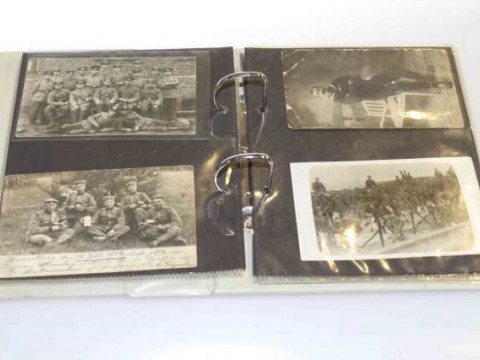 Album of WWI German military postcards and photographs