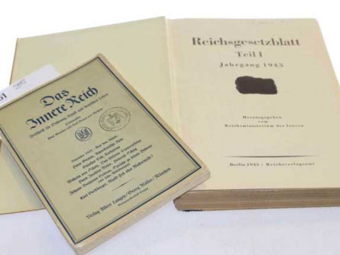 Volumes of Third Reich rules and regulations, and Das Inner Reich, November...