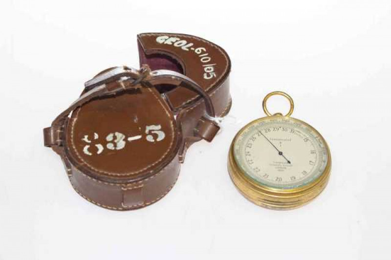 T Wheeler, London brass barometer, cased