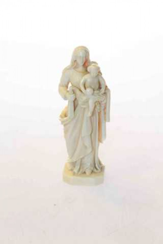 19th Century ivory carving of Madonna and Child