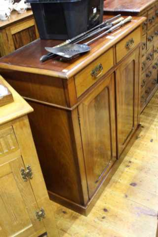 Late 19th century mahogany two door side cabinet
