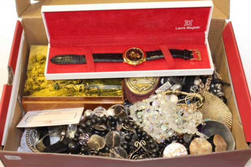 Box of costume jewellery