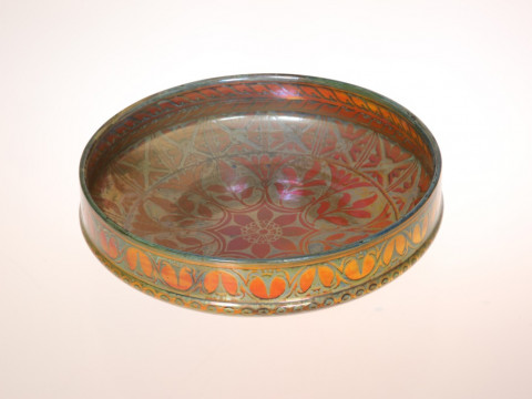 A LARGE PILKINGTONS ROYAL LANCASTRIAN LUSTRE BOWL, 1921, with monogram...