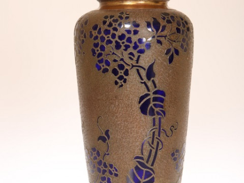 ATTRIBUTED TO LEON LEDRU (1855-1926) FOR VAL ST LAMBERT A FINE ART NOUVEAU...