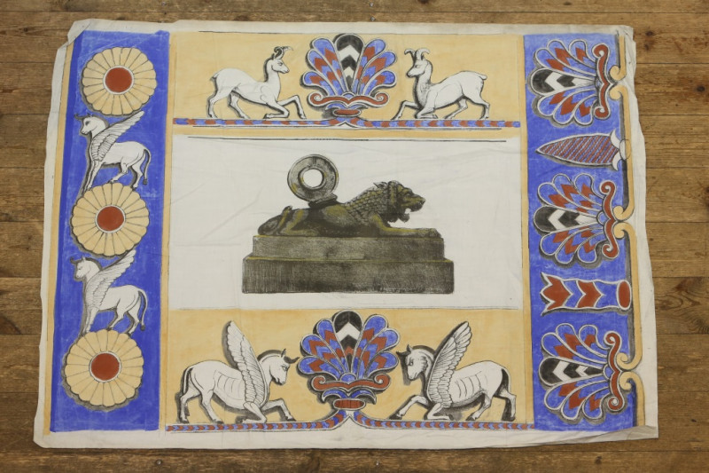 A COLLECTION OF TWENTY-EIGHT 19th CENTURY EDUCATIONAL BANNERS PRINTED FOR THE WORKING MEN'S EDUCATIONAL UNION, all relating to Ancient Egypt, printed in colours on cotton calico, most bearing stamp 'Published by Working Men's Educational Union 43 Skinner 
