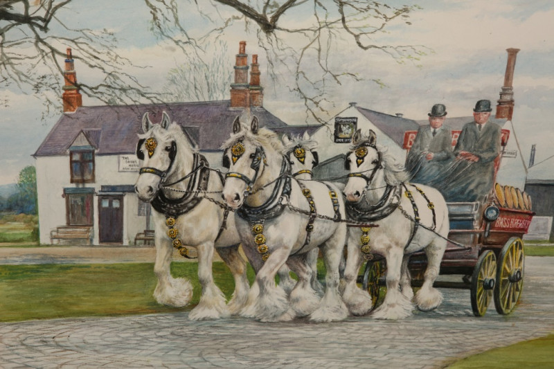 DOROTHY MARGARET & ELIZABETH MARY ALDERSON (1900-1992) (1900-1998), 'WYASTON DERBYSHIRE', signed and dated 1980 lower right, titled lower centre, watercolour, framed. 38cm by 56cm