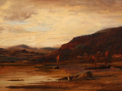 JOHN ROCK JONES (FL. 1840-1896), AN EVENTIDE ON THE COAST OF ARRAN, signed...
