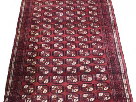 A TURKOMAN CARPET. 281cm by 128cm