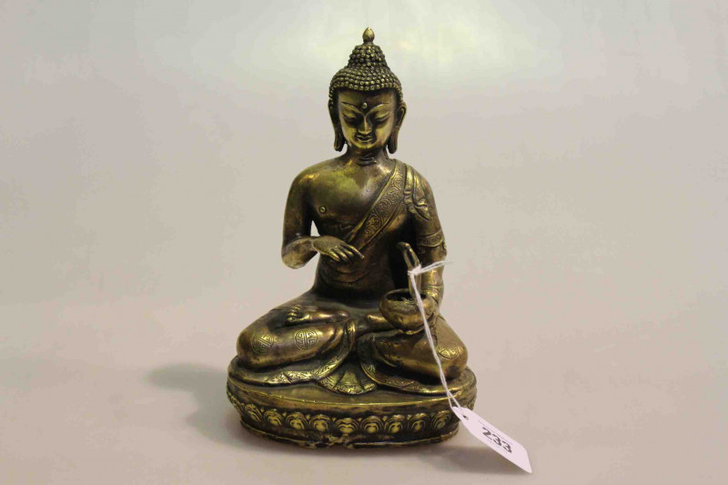 Filled brass Buddha