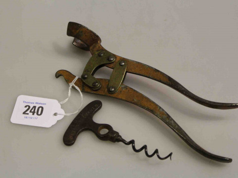 Lumbs patent corkscrew