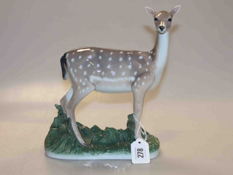Large Royal Copenhagen model of a deer, no. 465, 27cm